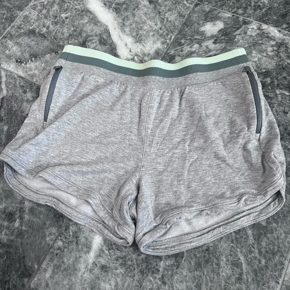 Athleta Girl - lounge shorts with green waistband
